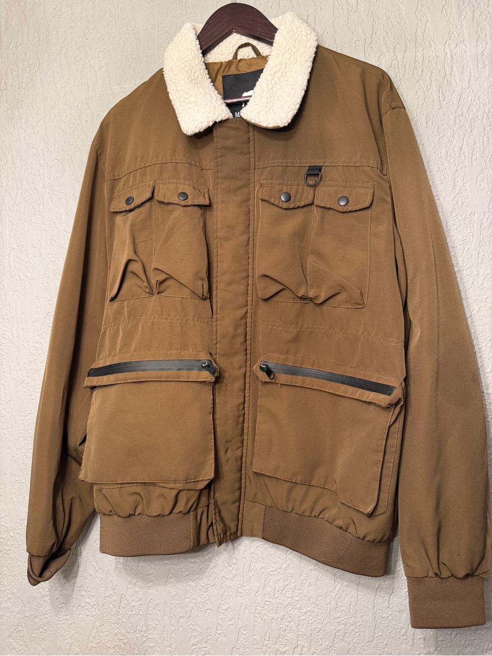 American Stitch Brown Field Jacket with Sherpa Collar